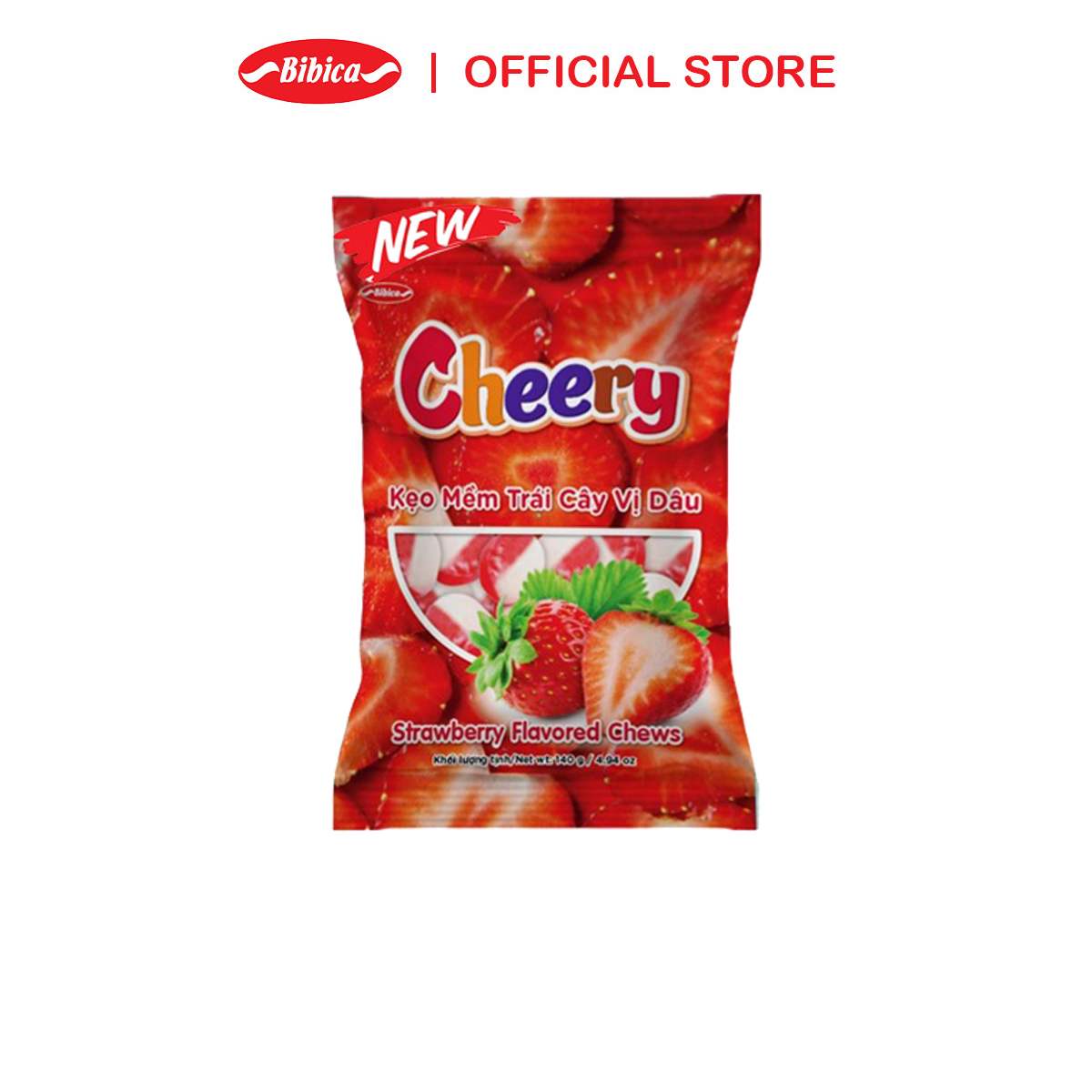 Combo 3 Kẹo Mềm Trái Cây Cheery Bibica 140g