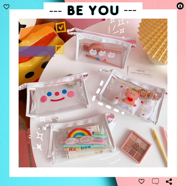 Túi Đựng Bút Trong Suốt - Túi Makeup Phong Cách Nhật Bản - BeYou