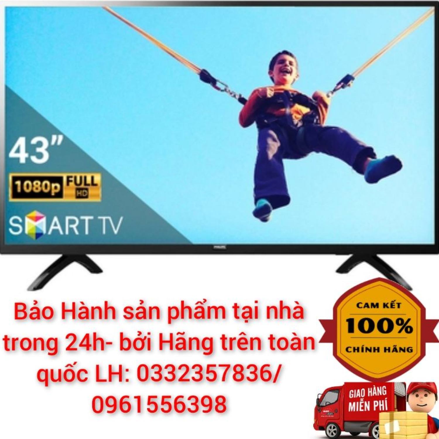 Bảng giá Smart Tivi Philips 43 Inch Full HD - 43PFT5883/74 < Chính hãng BH:24 tháng tại nhà toàn quốc >