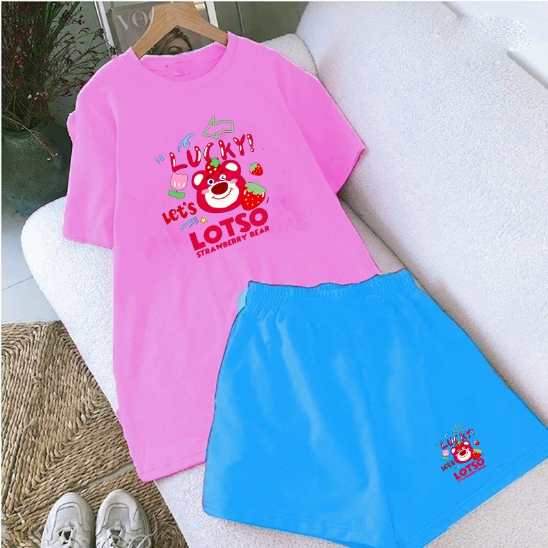 Set đồ bé gái sành điệuquần áo trẻ em bé gái 5 14 tuổi Hàn Quốc I Love You quần thể thao kèm áo Croptop