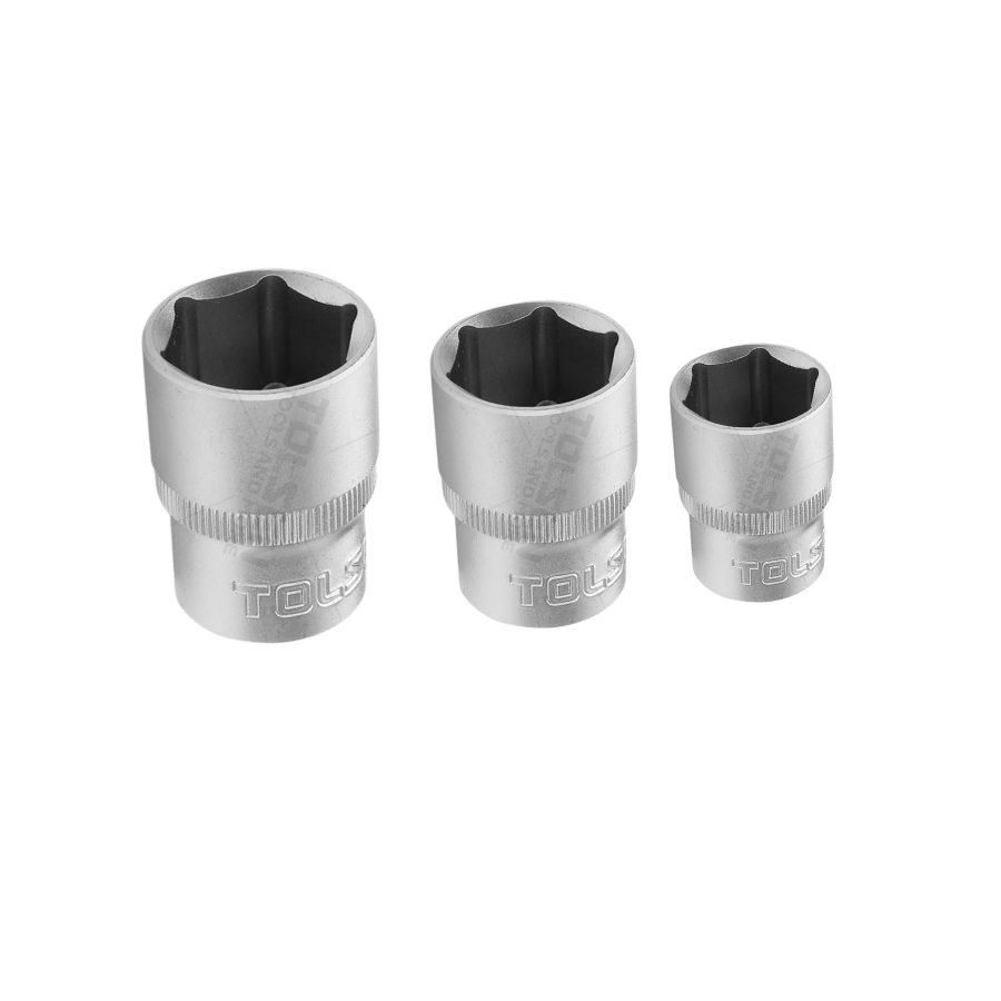 Đầu khẩu, đầu tuýp ngắn Tolsen  1/2 inch chính hãng, chất liệu thép Crv cứng cáp nhiều cỡ lựa chọn