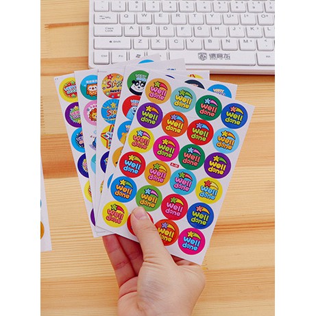 Sticker Lời Khen Tiếng Anh Siêu Đẹp [5 Tờ]