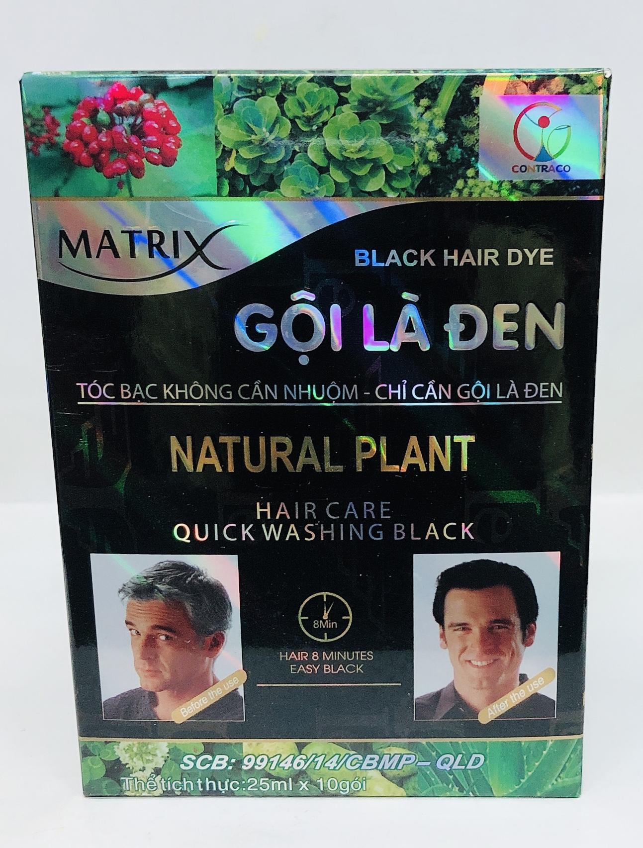 black hair dye matrix
