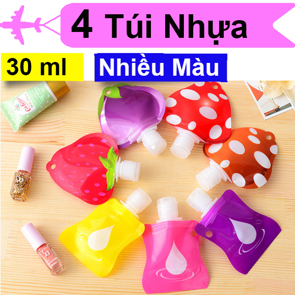 Combo 4 pcs Bag Lotion. bottle lotion. bottle pressed. bottle spray. bottle of eye cream. travel kit skincare bags points. bottling cosmetic. bottles bottling trial