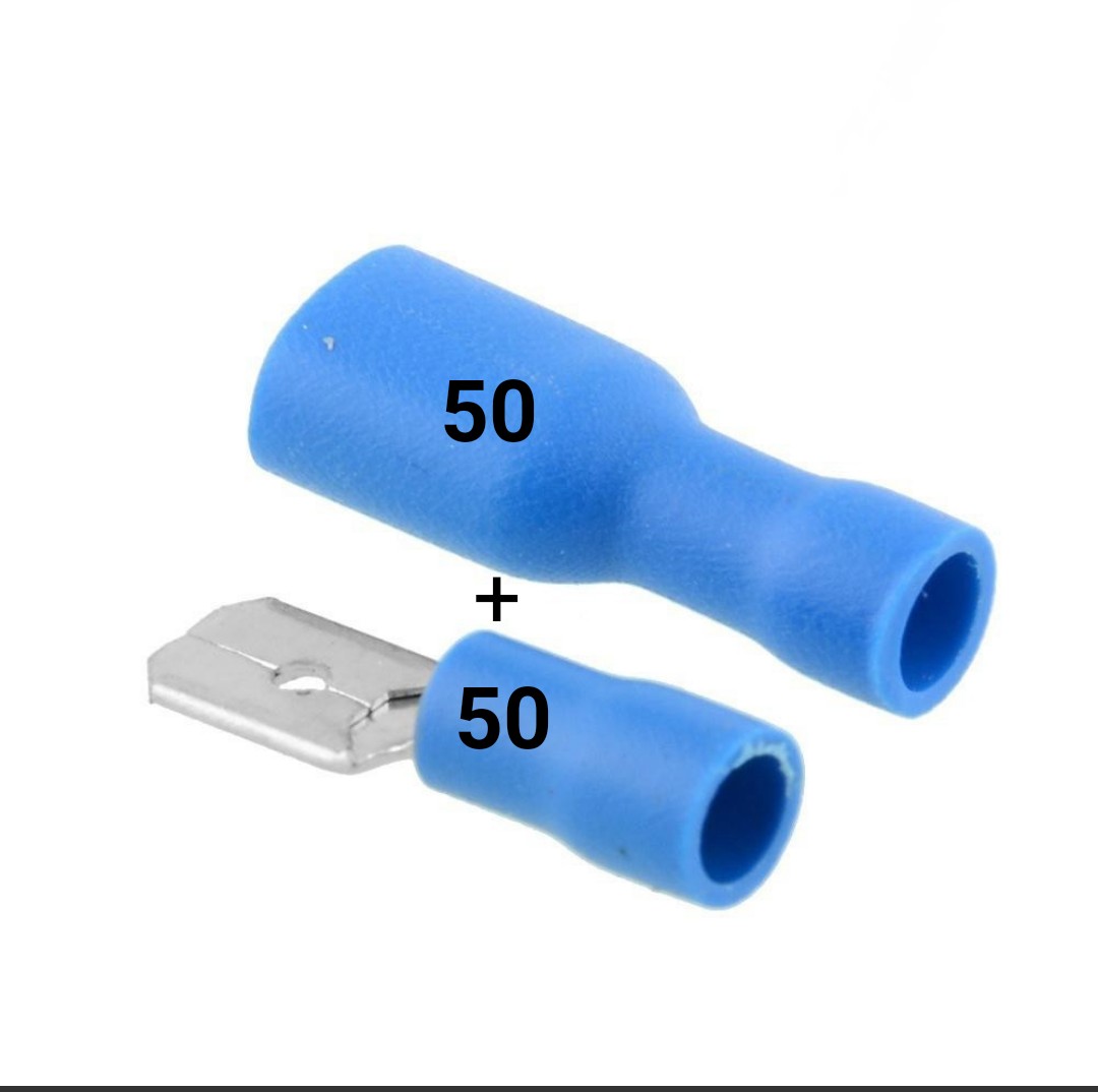 Bịch 100 Cút nối Nhanh Dây Điện (50 Đầu Đực + 50 Đầu Cái)