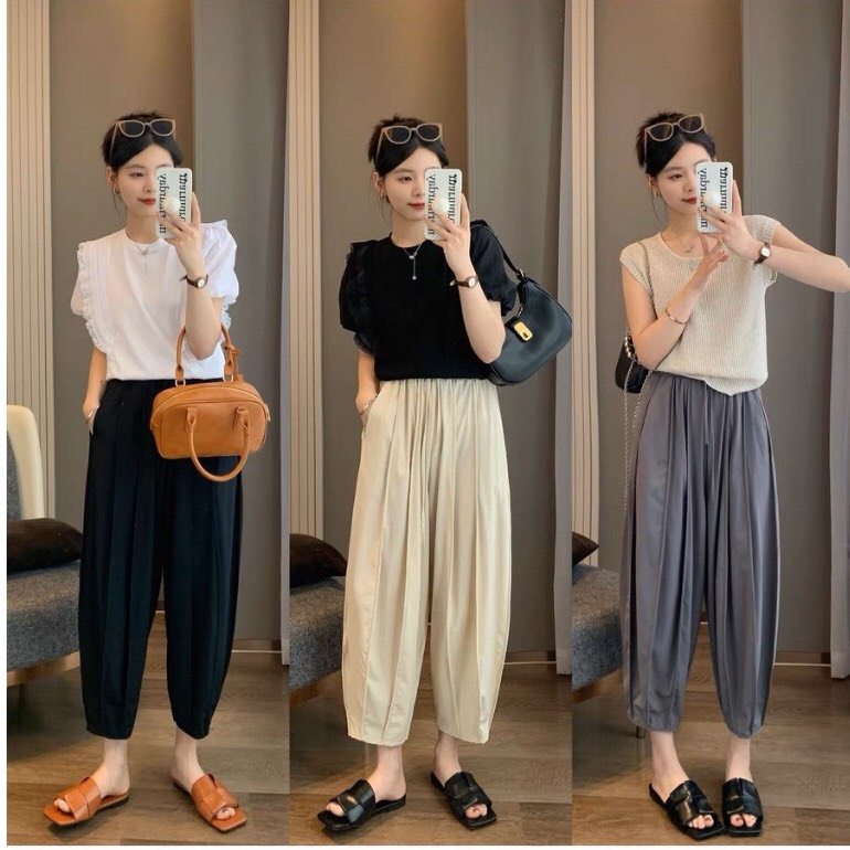 Quần gió boom gấu dáng baggy mã mới siêu hot hottrend