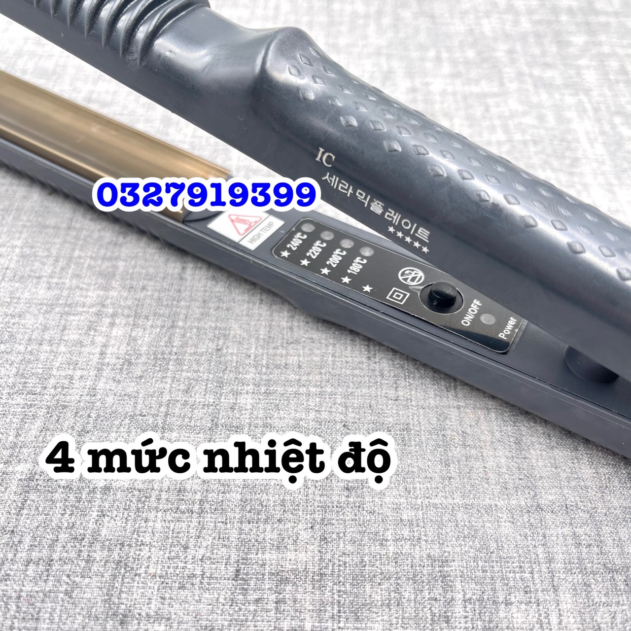 Hair Straightener 838 Small Version, 5 Heat Adjustment Levels, 30 cm Cord, 1.8m Cord, Compact Design, Safe for All Hair Types, 3-Month Warranty