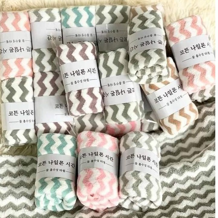 [ComBo] 10 Khăn Mặt Kẻ Hàn Quốc, Mềm Mịn. ĐTVM
