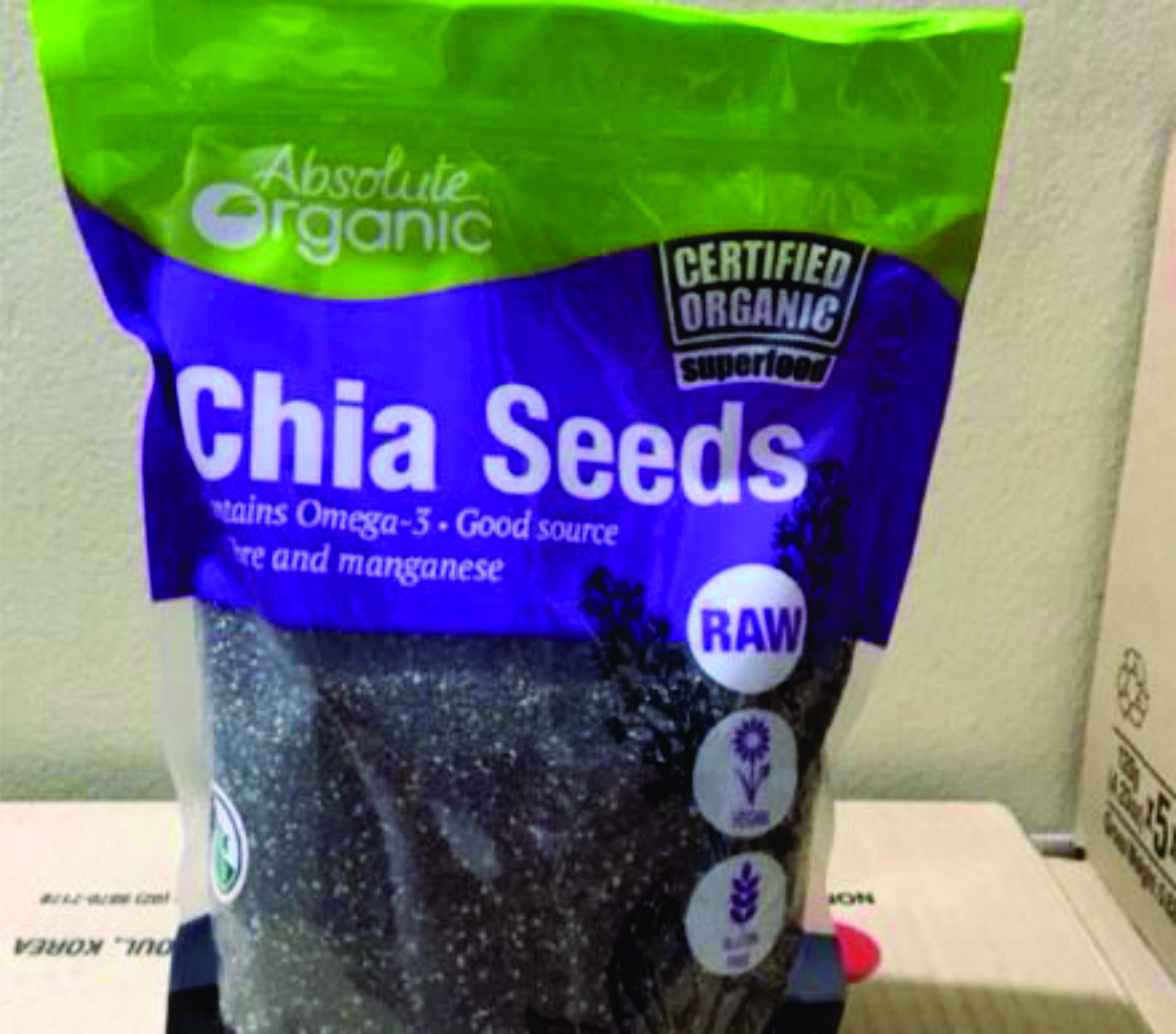 Hạt chia Úc Absolute Organic gói 1kg vỏ tím