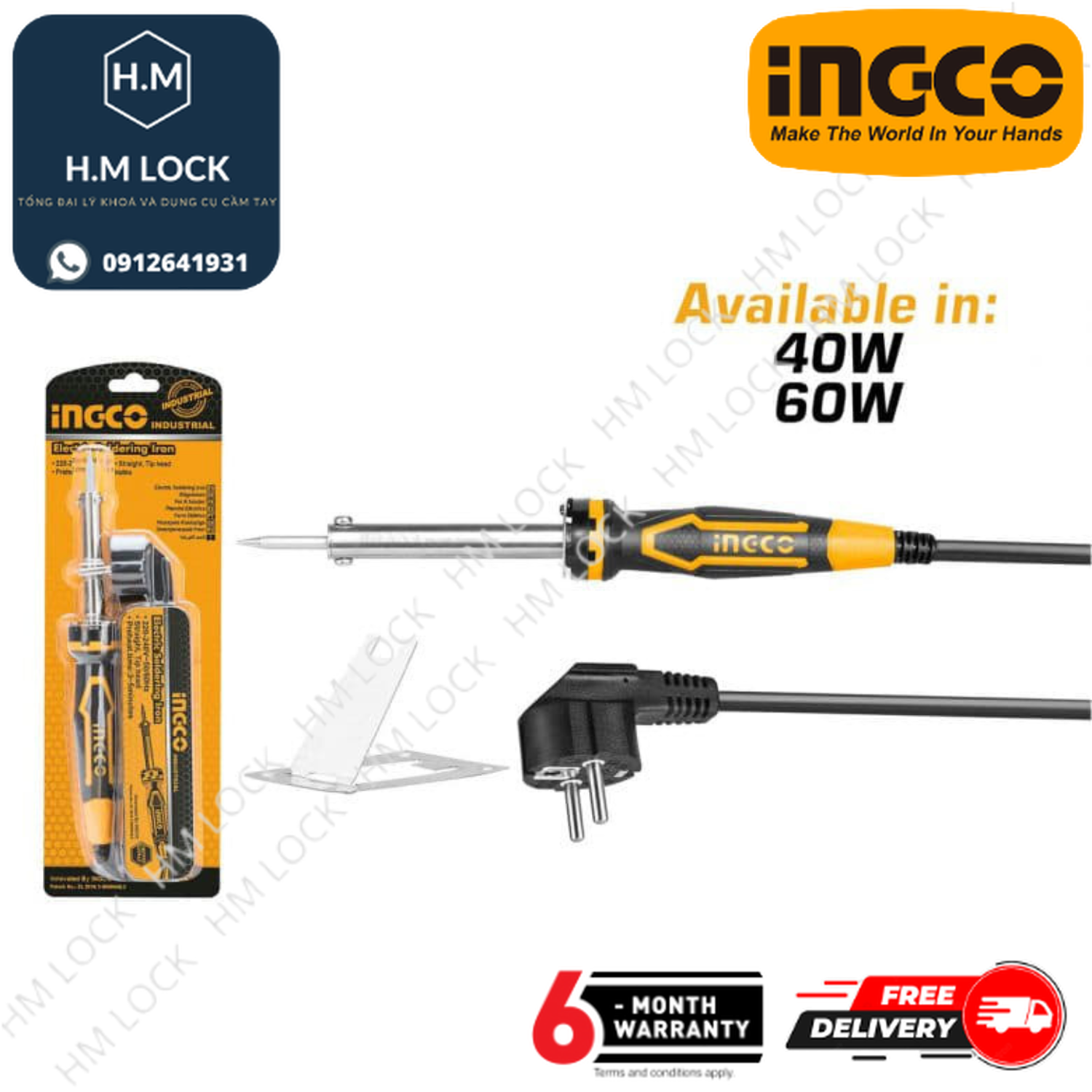 MỎ HÀN CHÌ 60W INGCO - HÀNG CHÍNH HÃNG - SI0268 - HM LOCK