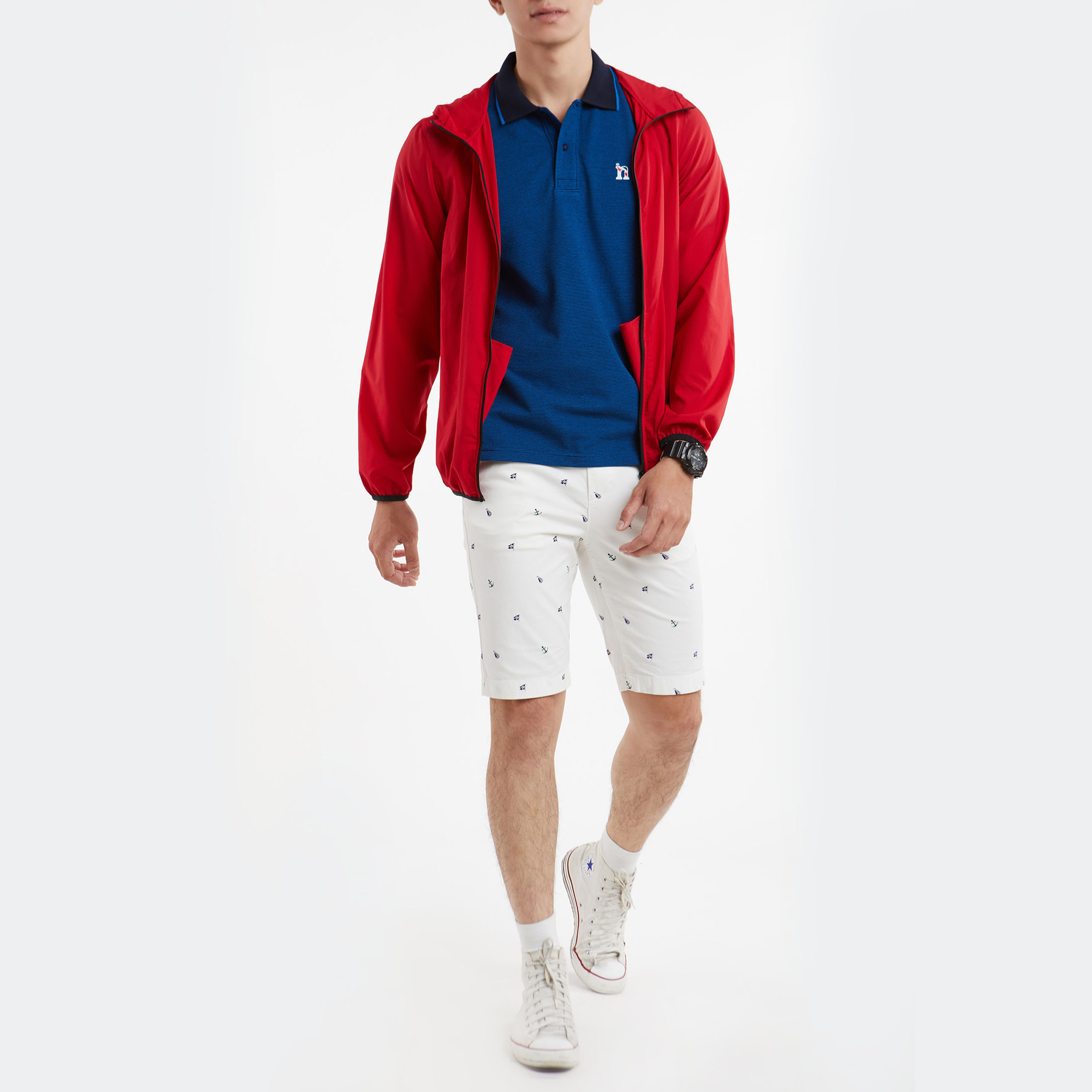 NINOMAXX Áo polo Basic Nam tay ngắn trơn phom slim có cổ 2009019