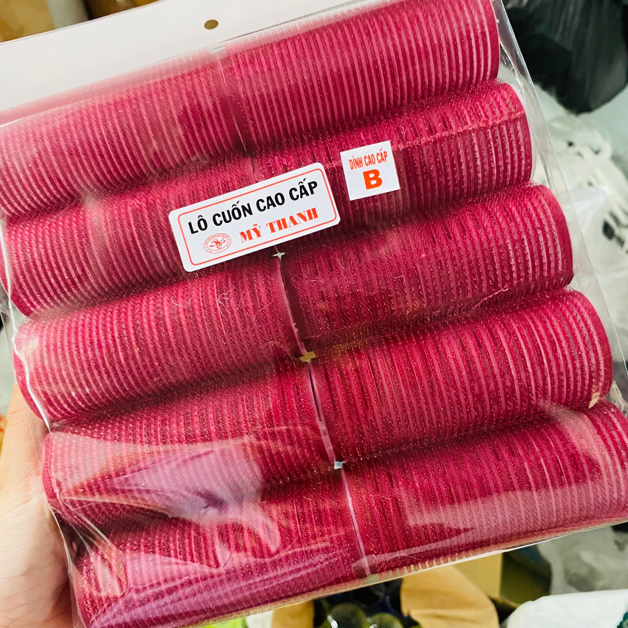 Set 10 lô cuốn tóc Nhựa tự dính dài B,C 10cm mới