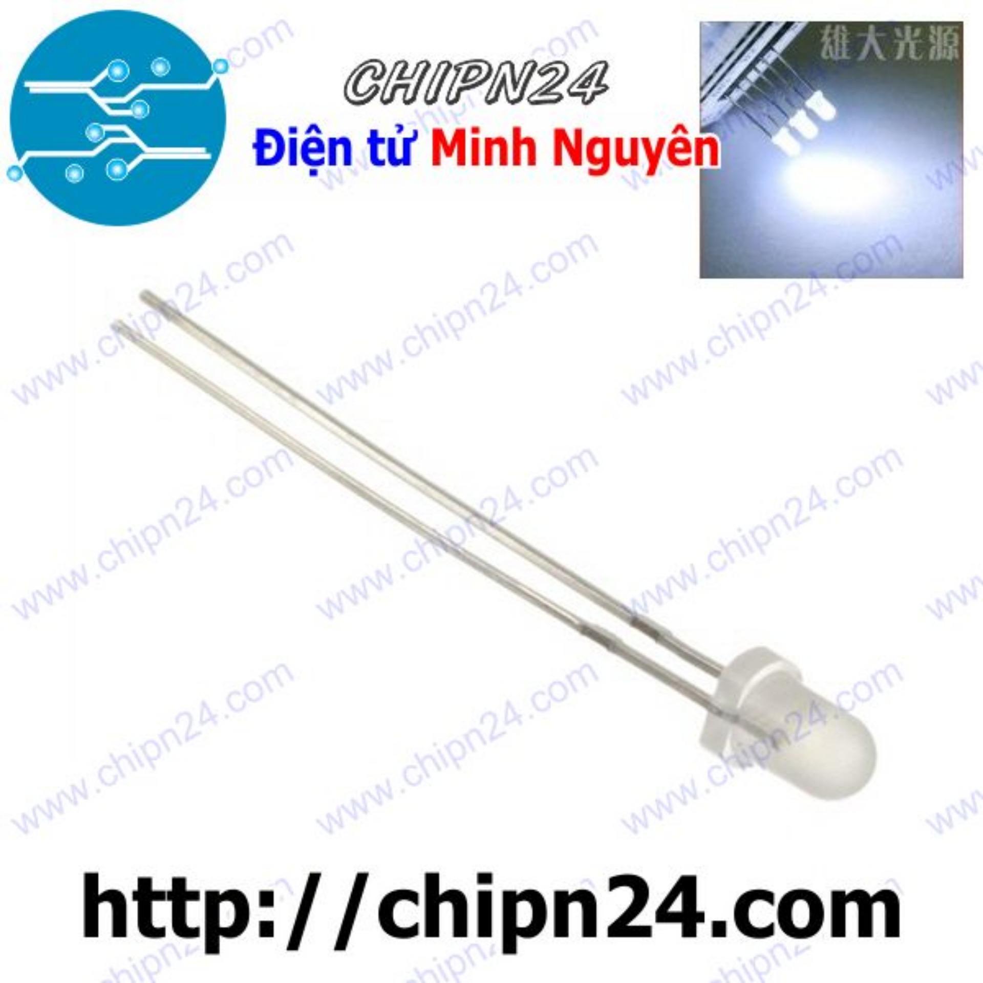 Led 3mm đục màu trắng