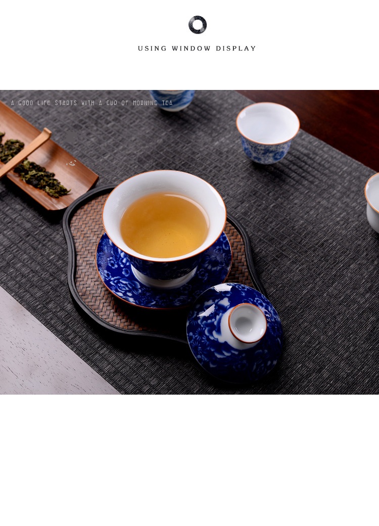 Chén Khải sứ trắng Bạch Định thấu quang 190 ml
