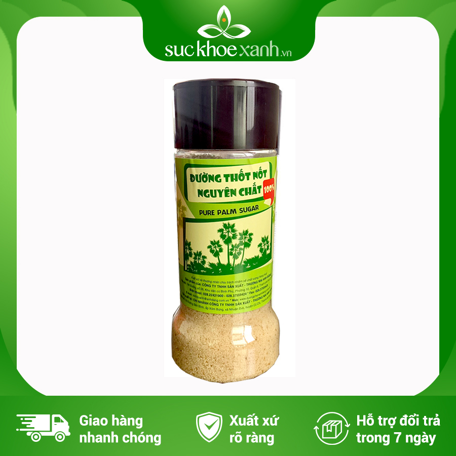 Đường thốt nốt nguyên chất cao cấp Anh Đăng -Hũ 300g, 100% từ Hoa cây Thốt Nốt, không chất bảo quản