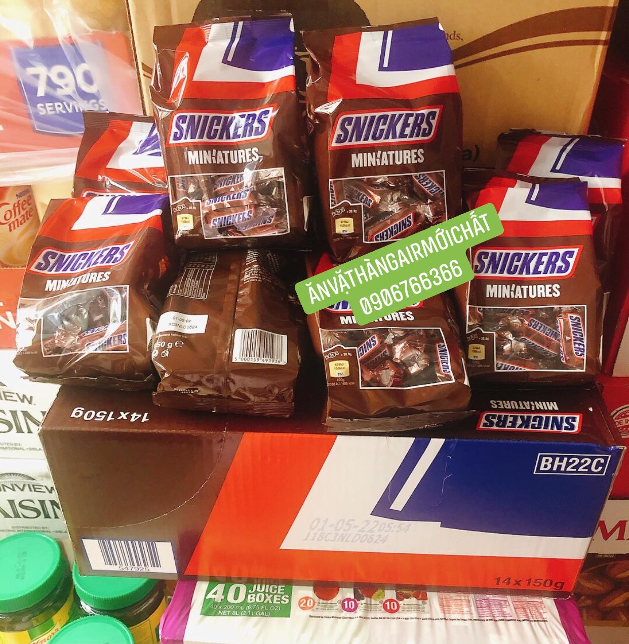 [New March 2026] German Miniature Snickers Chocolate Package 227 Grams - 12 Bars