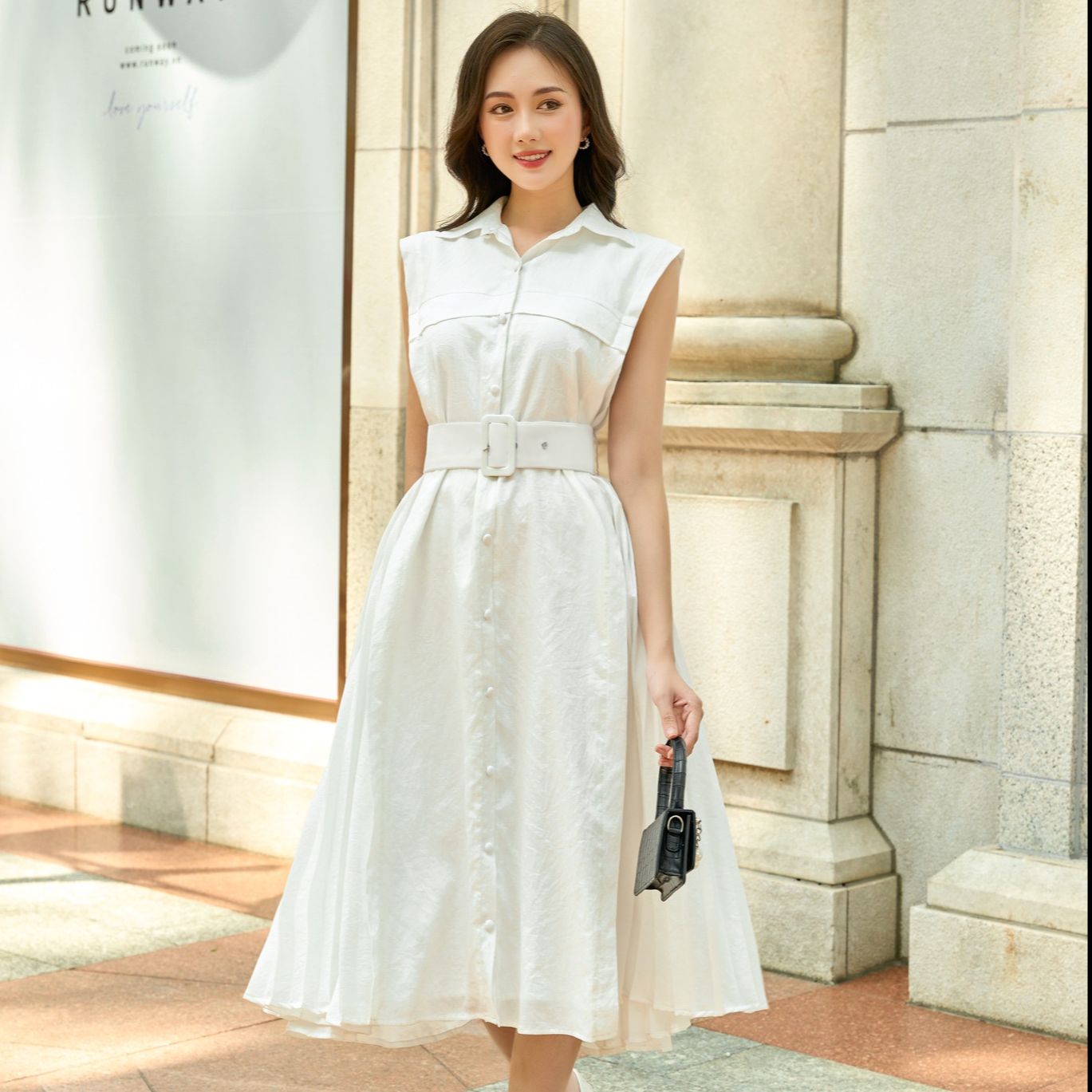 Voucher siêu sale 15% olv - đầm janna white dress
