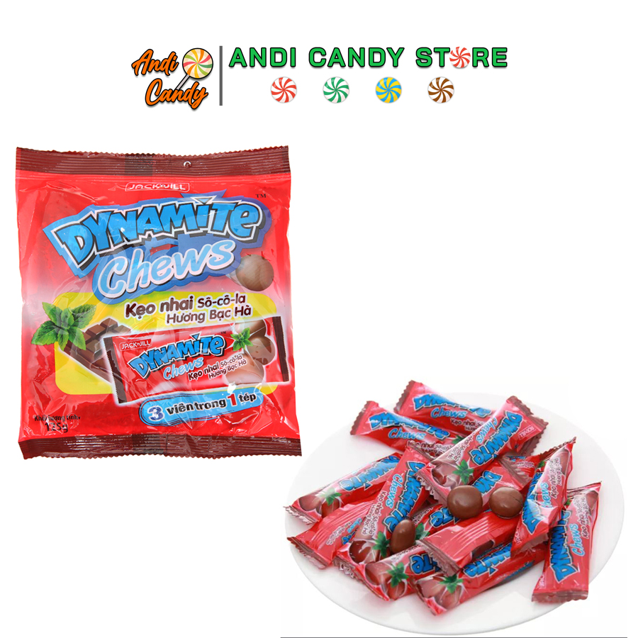 Dnite chews menthol flavor chocolate chewing candy packaging of 125gr