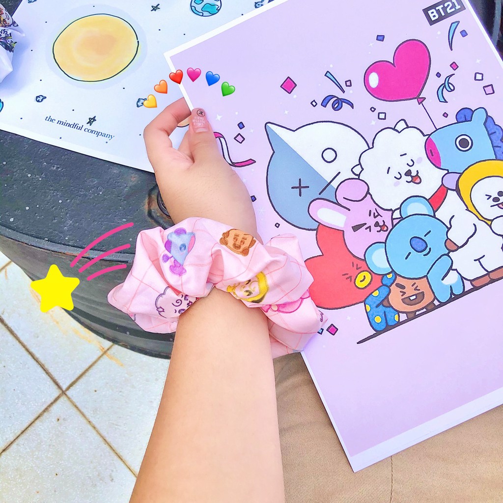 Scrunchies BT21 cột tóc KPOP