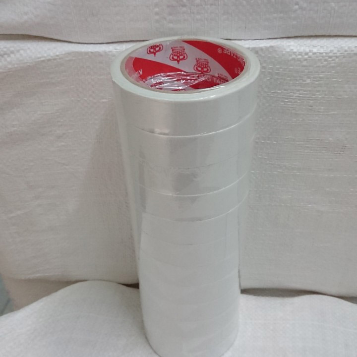 1 cây 12 cuộn băng keo hai mặt 2f4*12yard