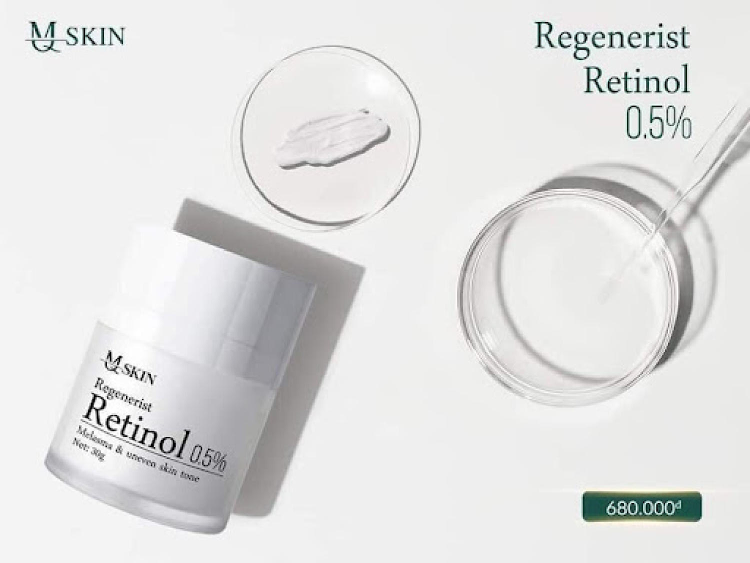 [ sale tồn kho ]Kem face retinol MQSKIN 0.5% tái tạo và trẻ hóa làn da - Mỹ phẩm MQ SKIN 30g