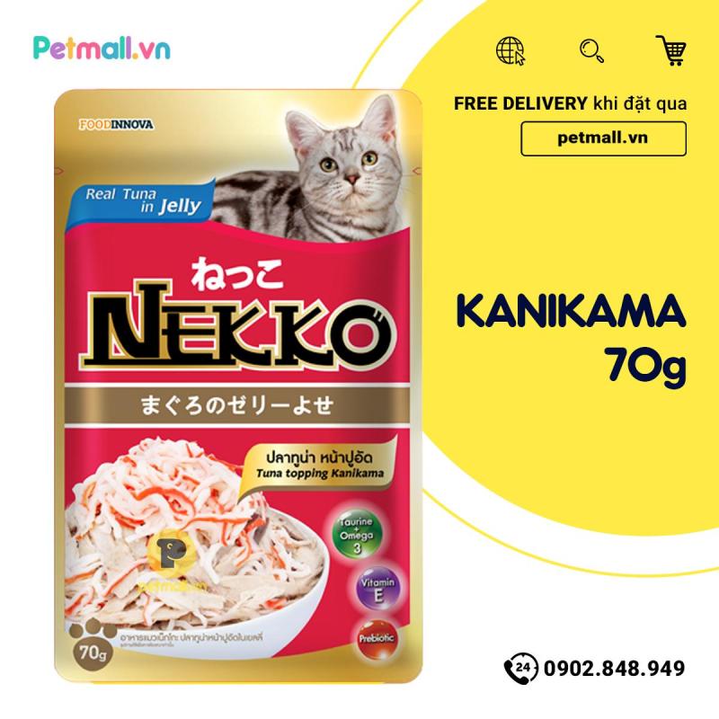 Pate mèo NEKKO Cá Ngừ & Kanikama 70g - 1 hộp 12 gói