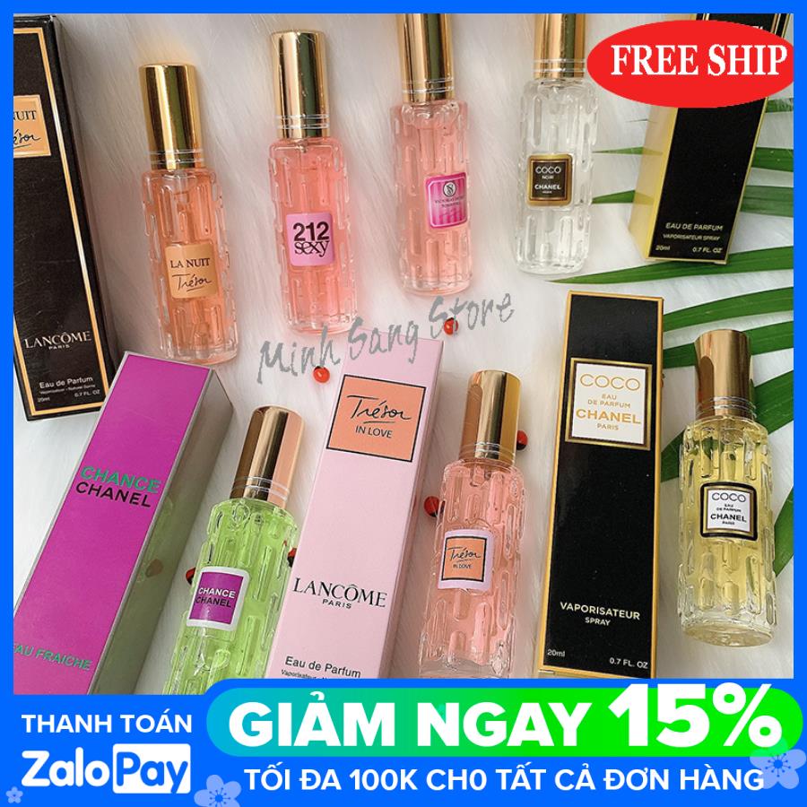 [HCM]COMBO 3 CHAI NƯỚC HOA NỮ 20ML ( NGẪU NHIÊN)