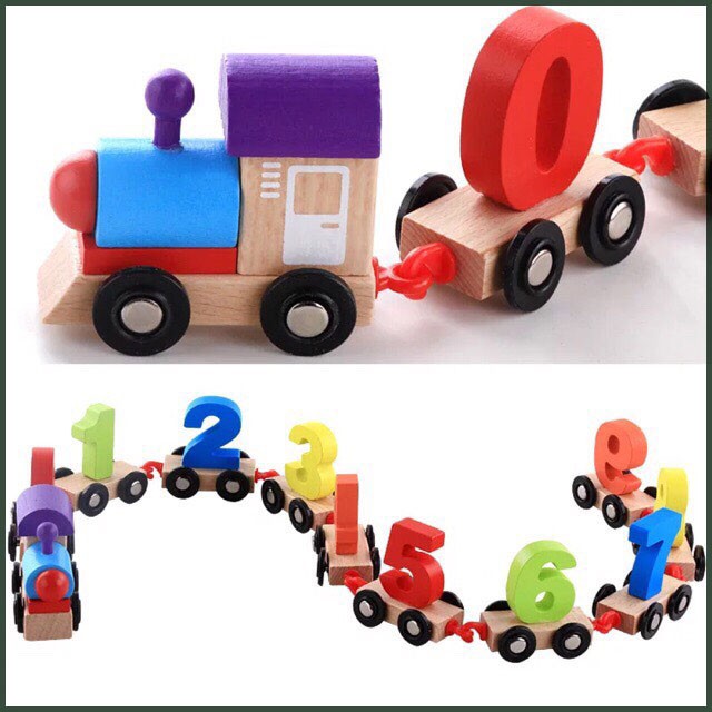 ĐOÀN TÀU SỐ HỌC- ĐỒ CHƠI GỖ TRÍ TUỆ CHO BÉ