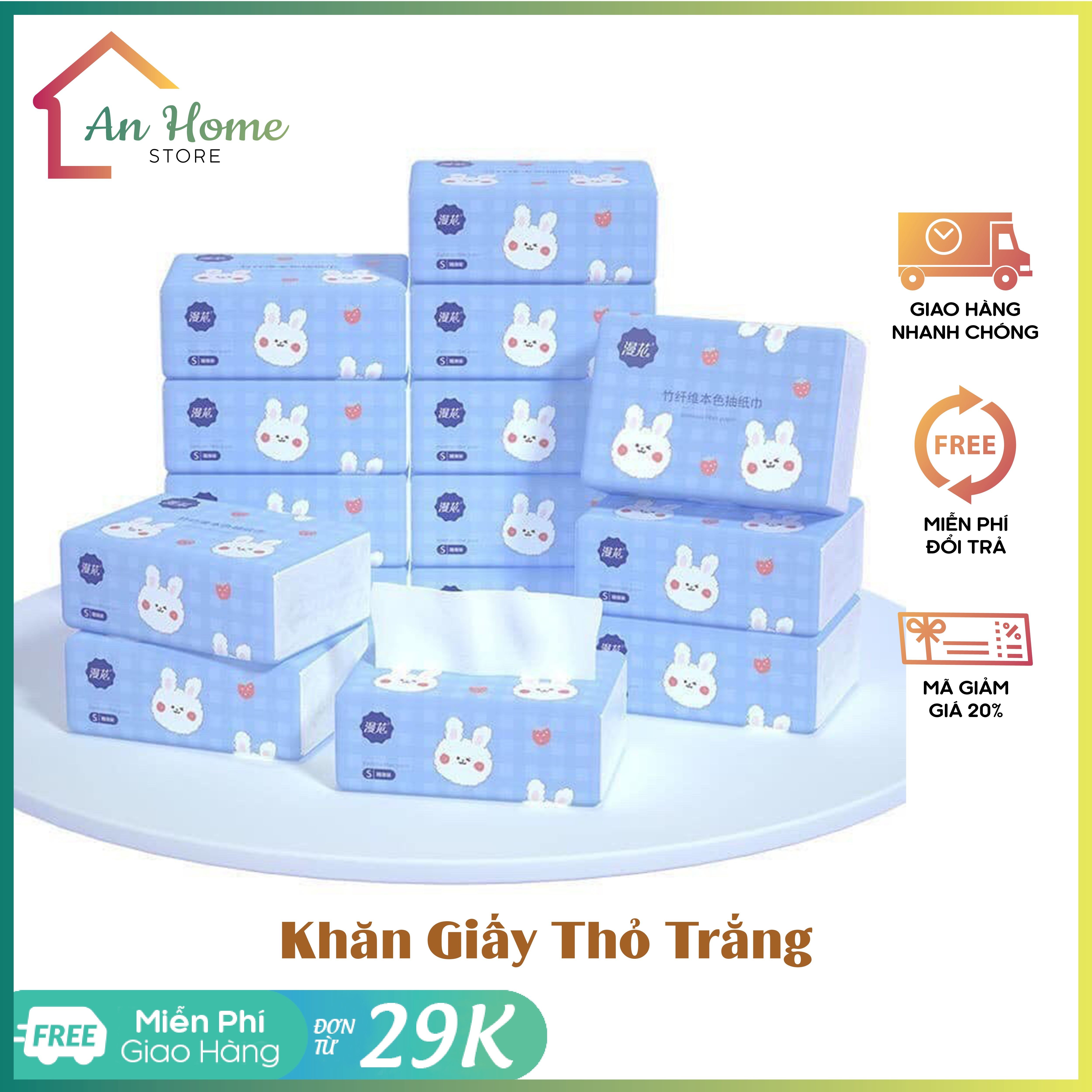Khăn Giấy Ăn Thỏ Trắng Mềm Mịn Thấm Nước Tốt