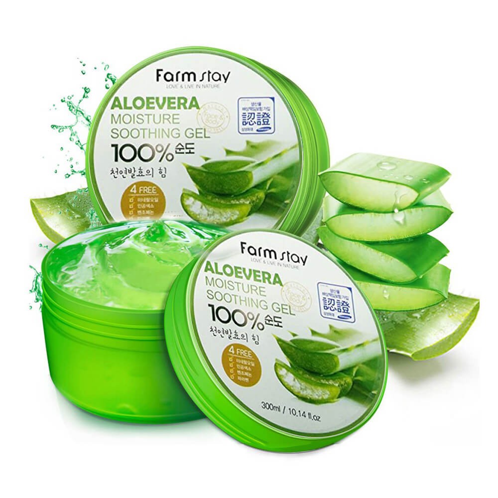 [HCM]Gel Lô Hội Làm Đẹp Đa Công Dụng Farm Stay Aloe Soothing 100% Gel 300ml