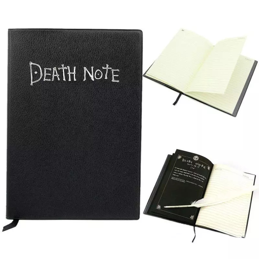 INAPO for Gift Collectable Anime Leather Diary Journal Death Note Pad Death Note Notebook Feather Pen