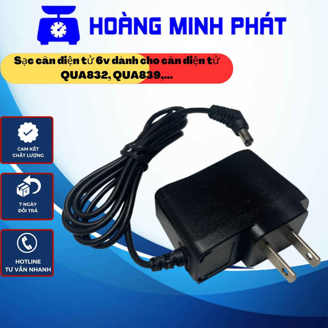 Sạc 6v, sạc cân điện tử 6V, sạc cân điện tử qua832, qua839, cân chống nước