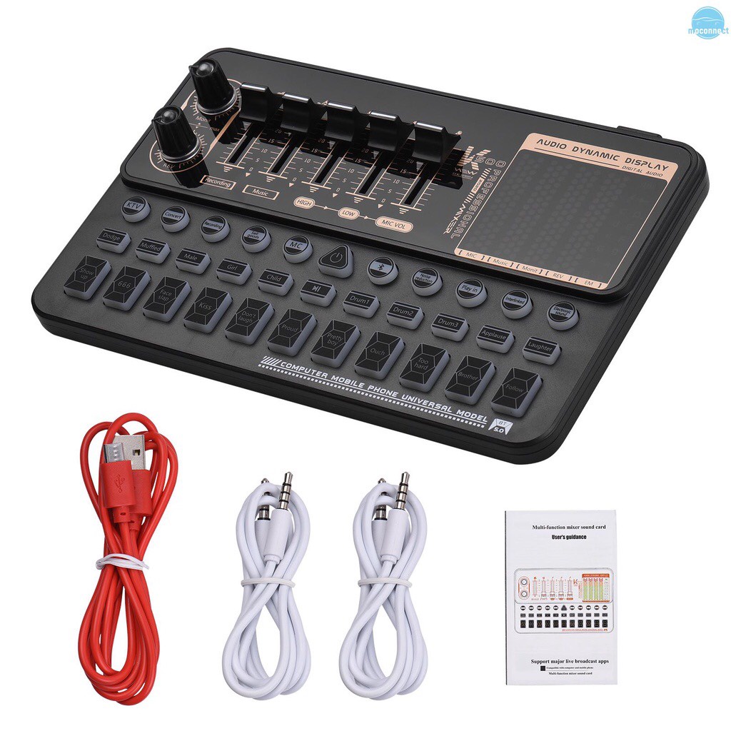 Combo bộ mic hát thu âm livestream sound card k500- mới nhất có auto + micro isk at350 dây lives