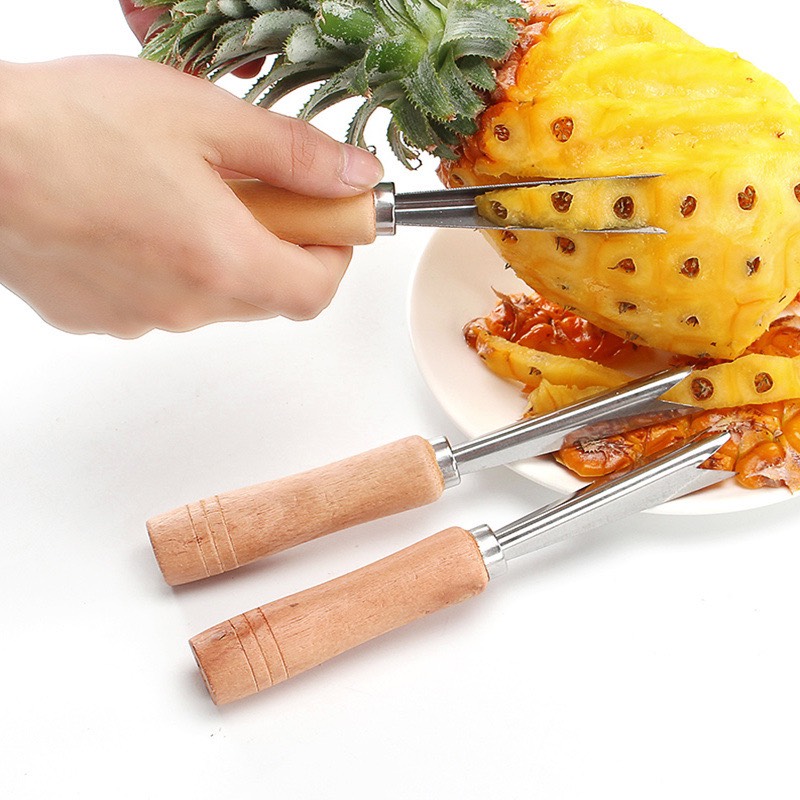 Dao gọt mắt dứa cán gỗ, dễ gọt và nhanh (ảnh thật)