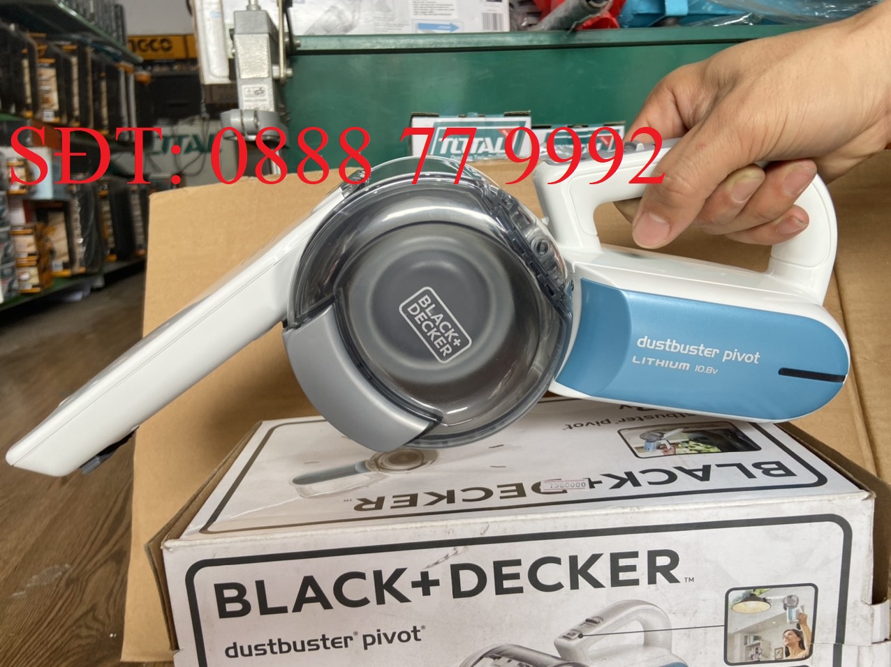 10.8V Máy hút bụi Black+Decker dùng Pin Lithium - PV1020L