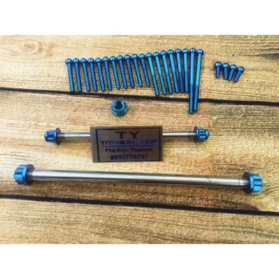 FULL COMBO CỐT TRƯỚC SAU + ỐC TITANIUM GR5 CÁC DÒNG XE.
