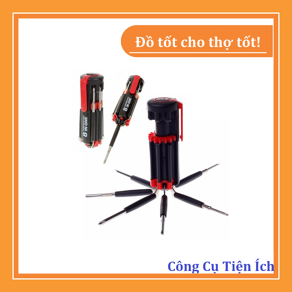 Bộ tô vít đa năng kiêm đèn pin siêu sáng (không bao gồm pin)