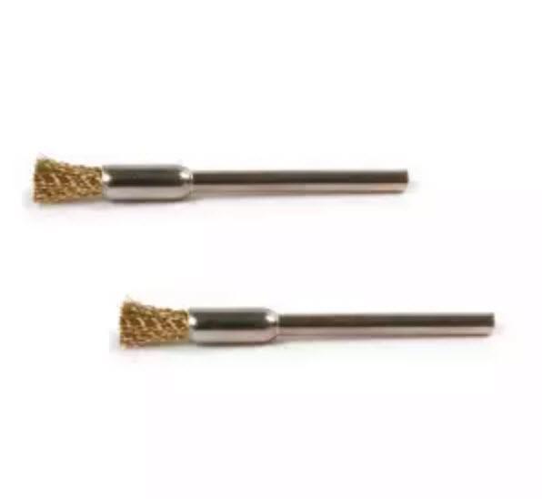 Bộ 2 chổi đồng mini kiểu chụm loại nhỏ đánh rỉ sét chi tiết nhỏ dùng cho khoan điện đa năng cầm tay (như Dremel, ACZ, motor 775,...)