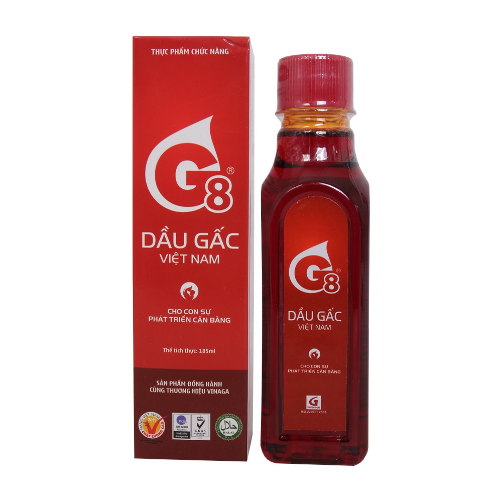 Dầu Gấc G8 Việt Nam 185ml : HSD 2026