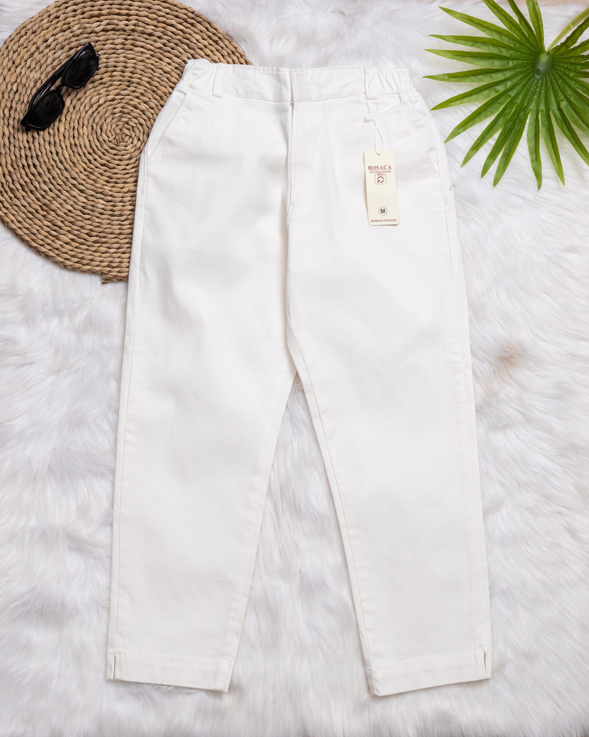 Quần 9 tấc Nữ Lưng Thun kaki Có Giãn