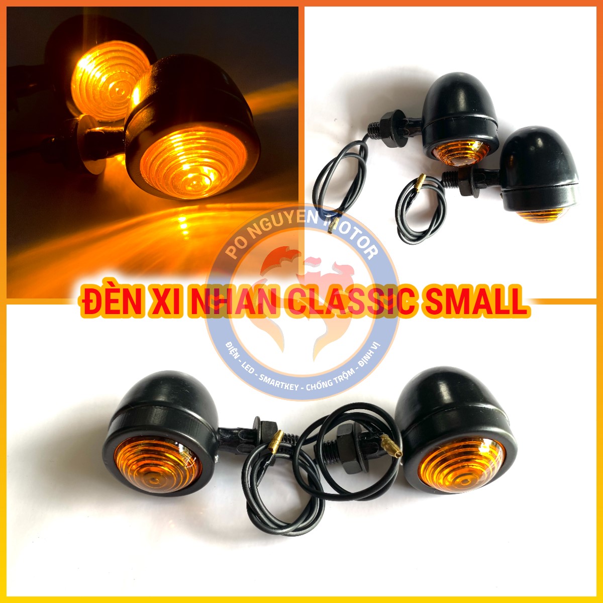 [HCM]ĐÈN XI NHAN XE MÁY SMALL CLASSIC (TÙY CHỌN)