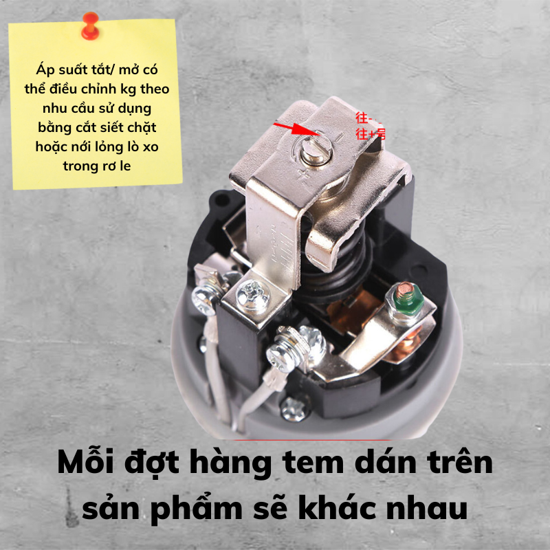 [HCM]Rơ le công tắc áp suất máy bơm nước tự động