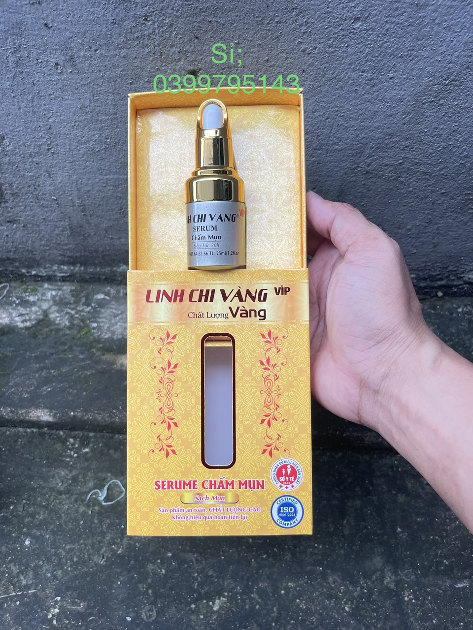Serum Mụn, Thâm, Trắng Da Linh Chi Vàng Vip 25ml