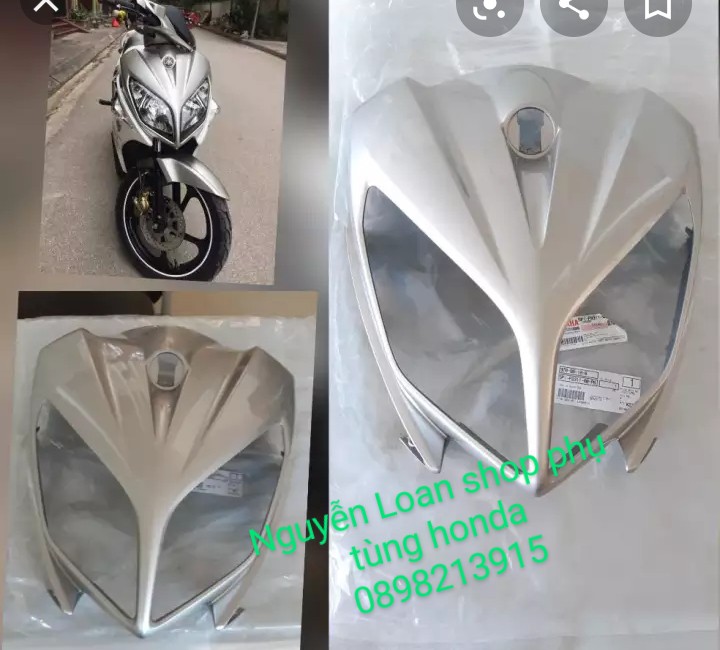 Mặt nạ xe nouvo lx màu bạc hàng zin chính hãng yamaha