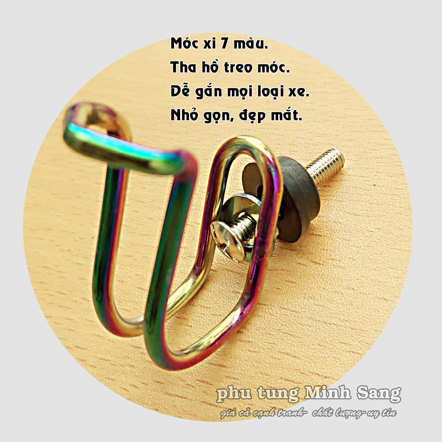Móc Treo Đồ Xi Titan Cho Xe Máy loại dài