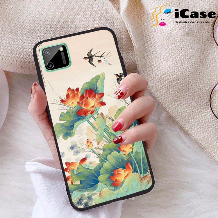 Ốp lưng realme c11 viền dẻo tpu bst sen