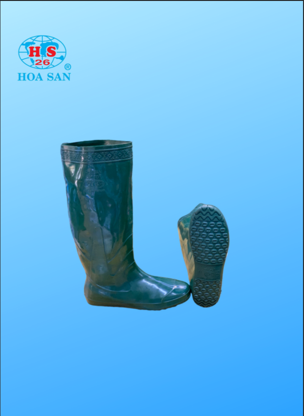 Ủng cấy ngắn đến đầu gối Hoa San đế mềm size 35-42, ủng rau xanh 07 Hoa San