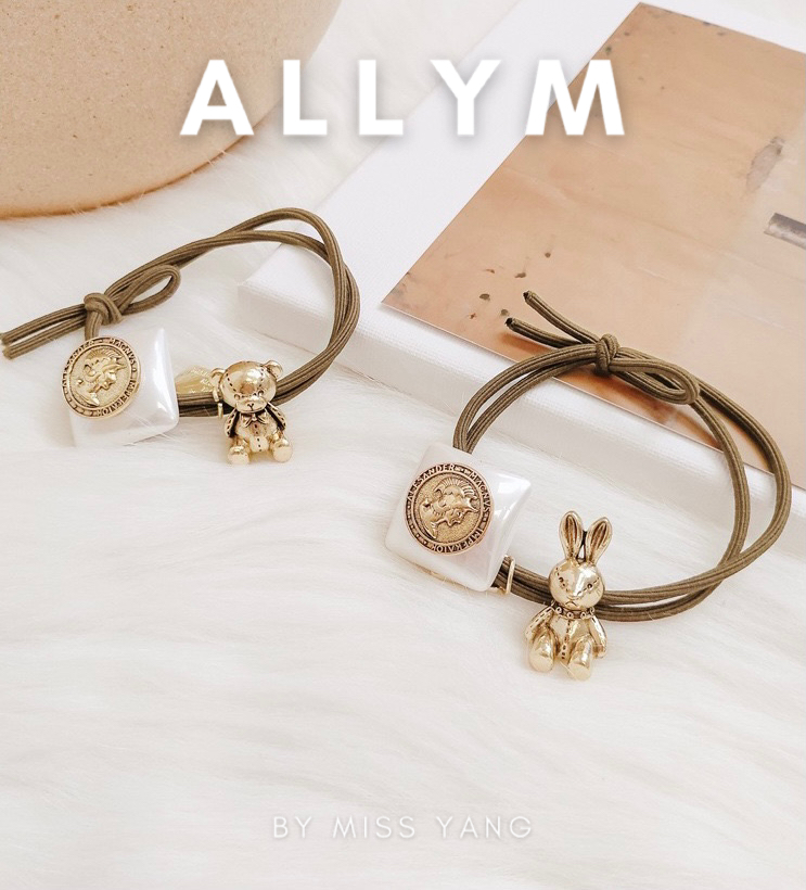 Dây buộc tóc, cột tóc chun hình gấu phong cách Hàn Quốc ALLYM.Accessories
