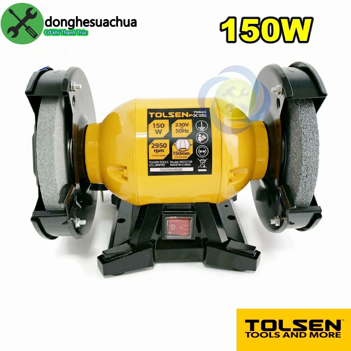 Máy mài để bàn 2 đá 150w tolsen 79646