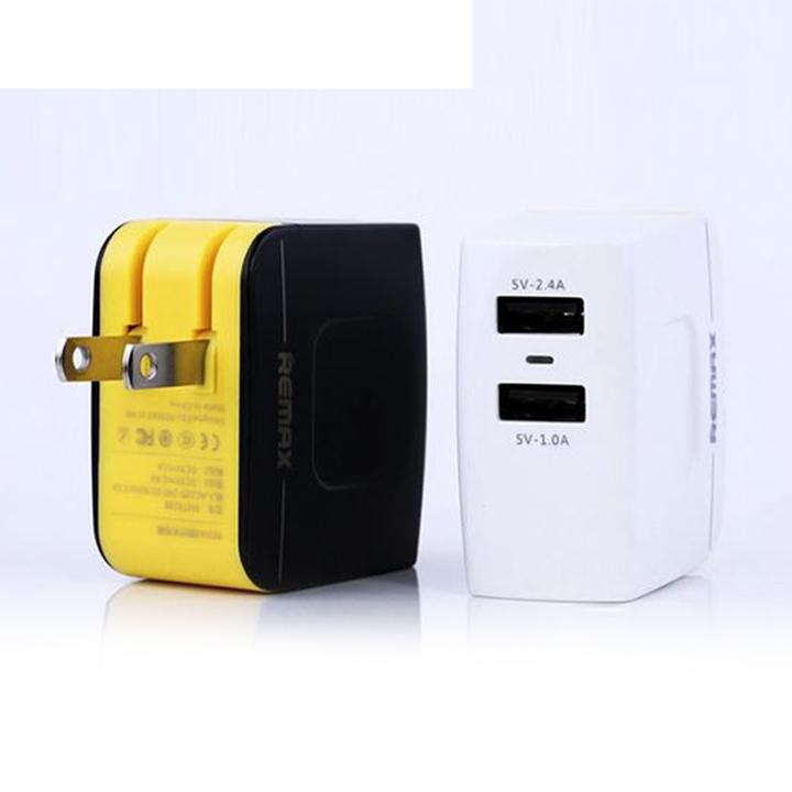Cốc sạc Remax 3.4A 2 cổng Usb (Đen)